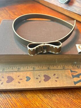 Authentic L. Erickson Brown Bow headband with Crystal Accent